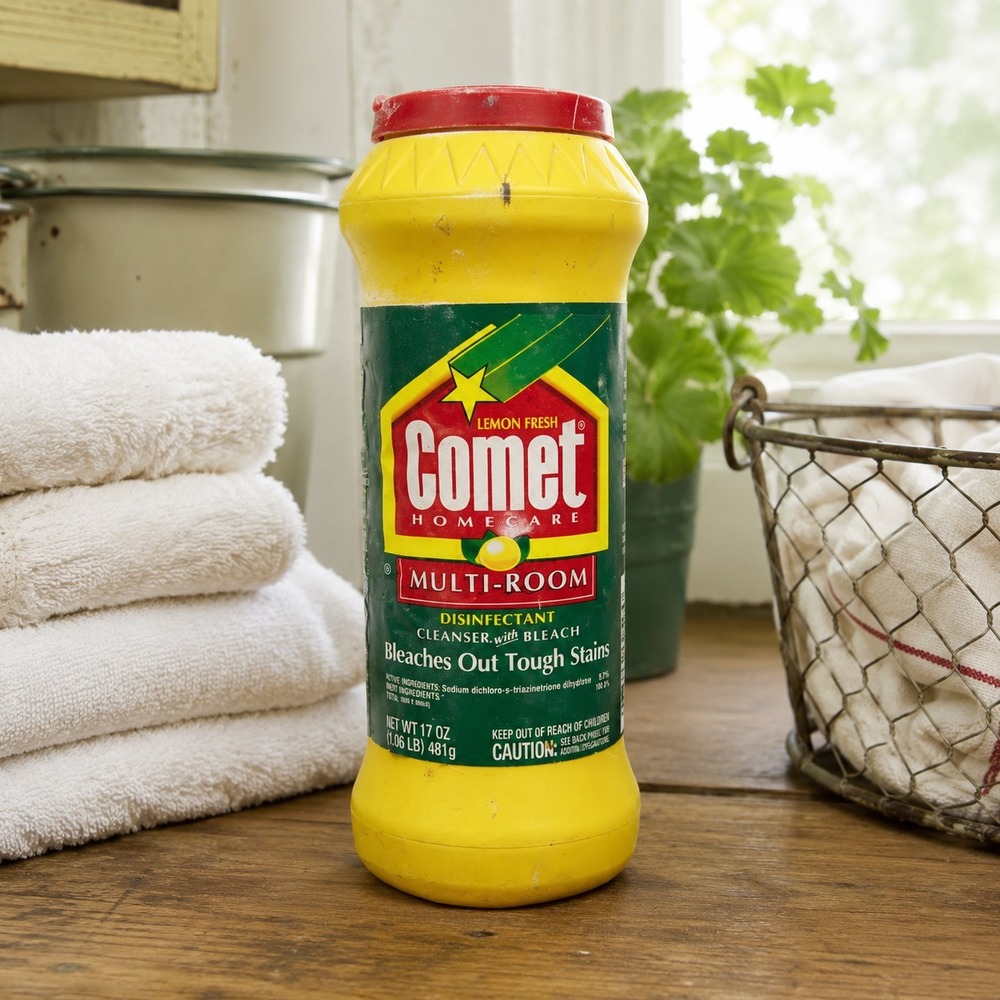 Vintage 1996 Comet Multi Room Cleanser Lemon Fresh 17 oz Advertising Prop Decor